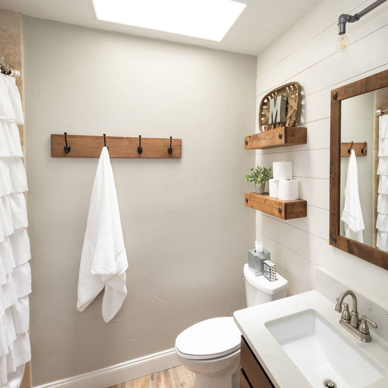 Alt View 12. TRINITY - DRAKESTONE Coat and Towel Rack w/ 4 Double Hooks Walnut - Walnut.