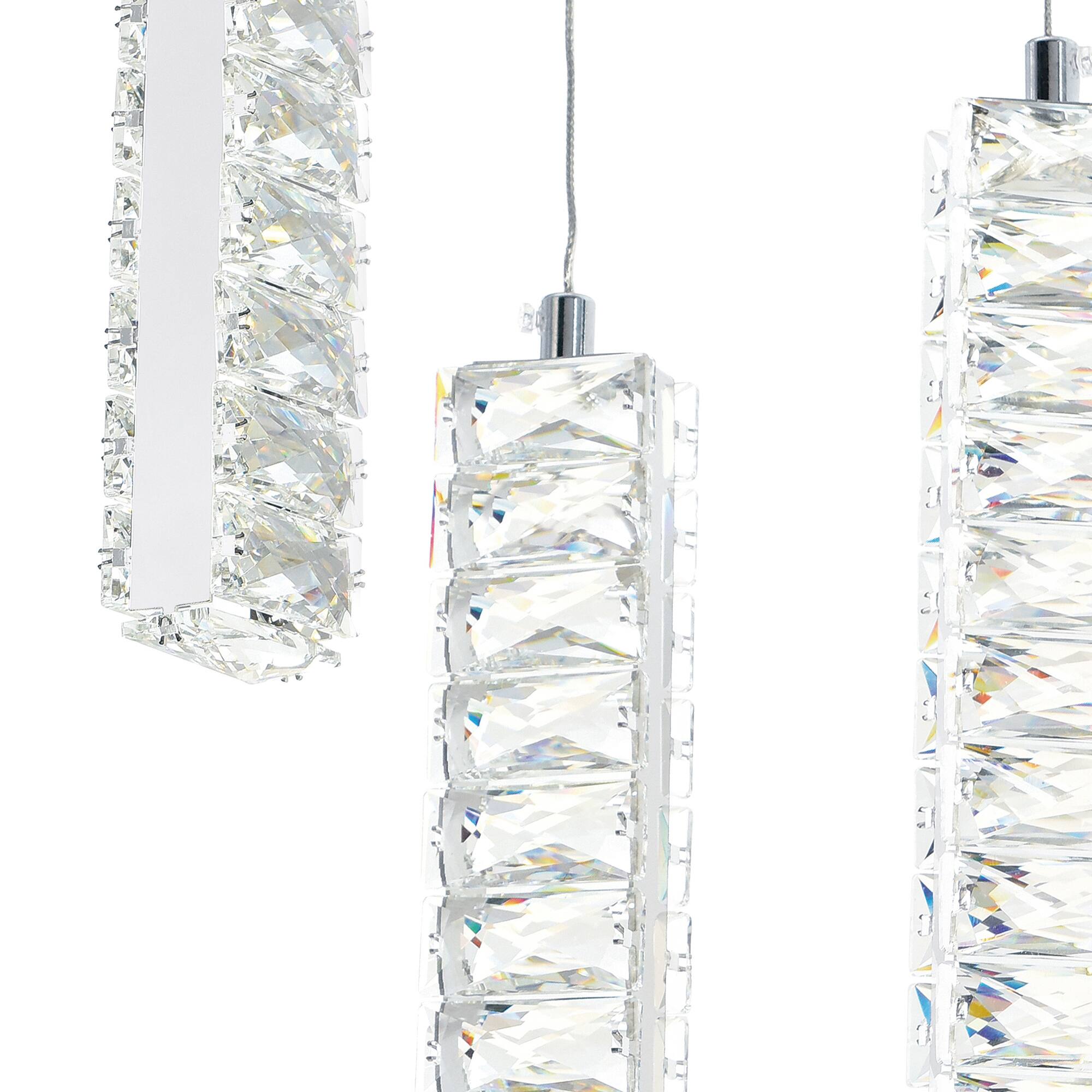 Left. CWI Lighting - Celina LED Chandelier With Chrome Finish - Chrome.