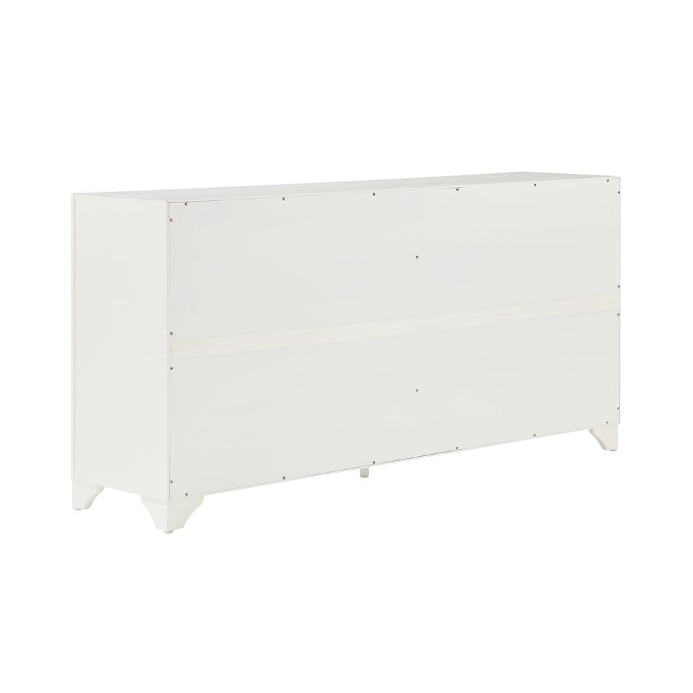 Angle. Crosley Furniture - Tara Sideboard - Distressed White.
