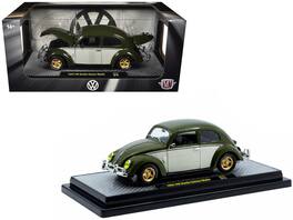 M2 - 1952 Volkswagen Beetle Deluxe Model with Beige Sides Limited Edition to 5250 pieces Worldwide 1/24 - Dark Green