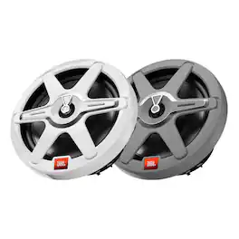 JBL - Club 772 7.7" 2-Way Marine Speakers - Pair (White/Gray) - Black