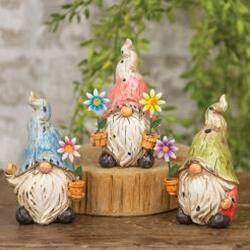 Alt View 1. BreeBe - Resin Garden Gnome 3 Asstd. - Multicolor.