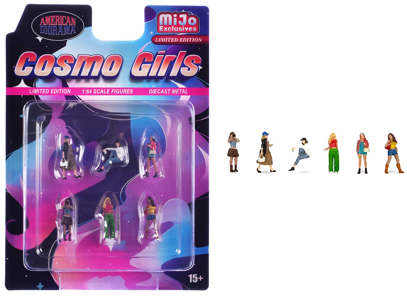 """Cosmo Girls"" 6 piece Diecast Figure Set (6 Figures) Limited Edition for 1/64 Scale Models by American Diorama" price history on PriceWatchPro