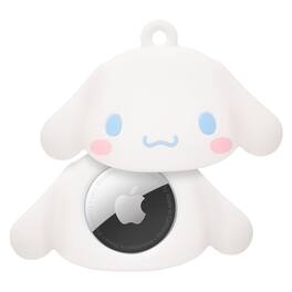 iFace - Sanrio Cinnamoroll Apple AirTag Case Accessory Silicone Protective Cover Cute Design with Carabiner Clip - Cinnamoroll (White)