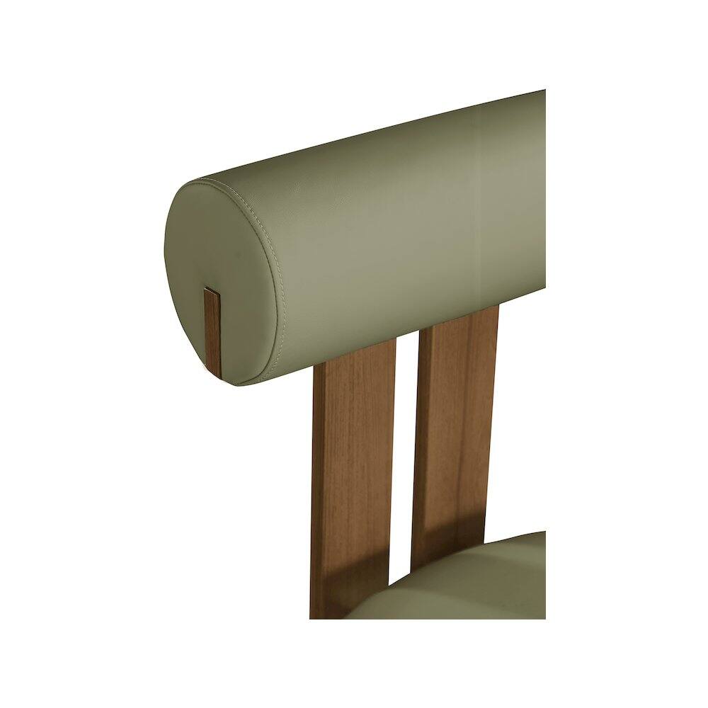 Alt View 4. Meridian Furniture - Dario Green Vegan Leather Dining Chair, Set of 2 - Green.