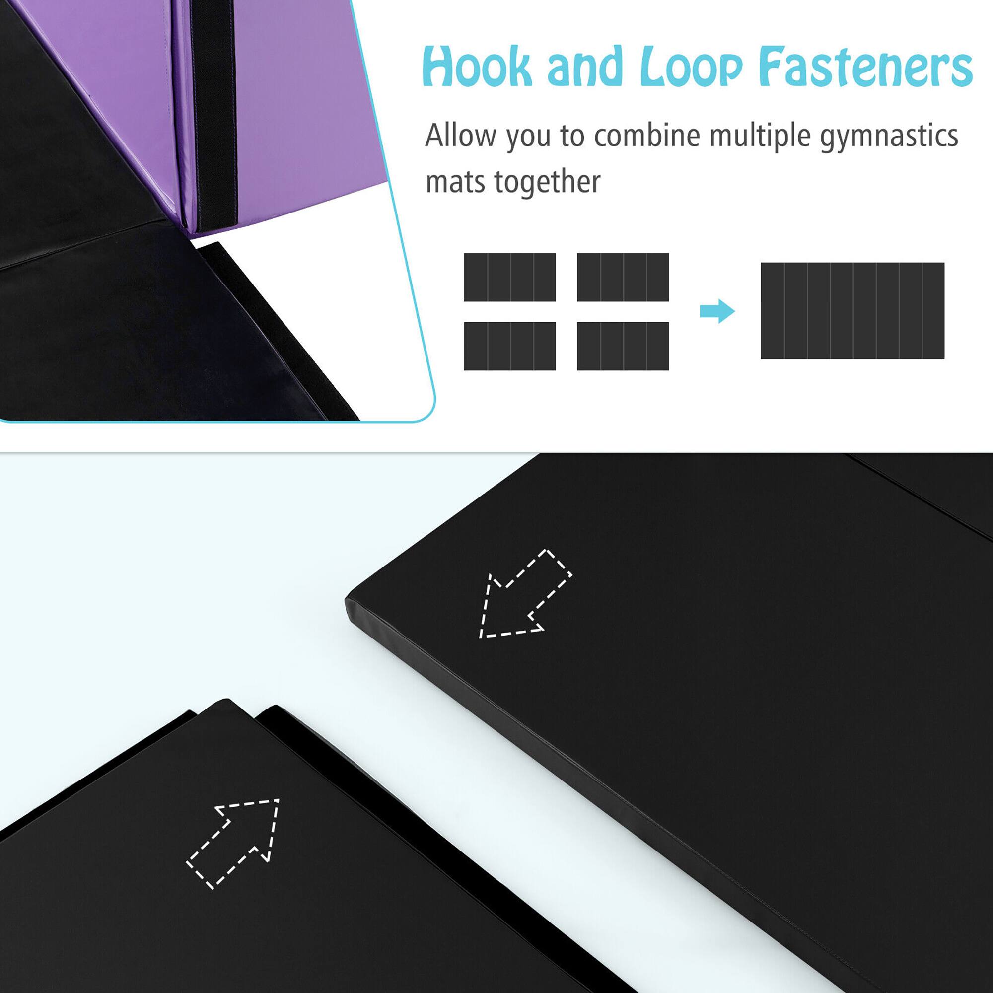 Hook and Loop Fasteners  
Allow you to combine multiple gymnastics mats together
