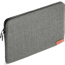 Ruggard - 16" MacBook Pro Laptop Sleeve, Fits Most 16" Laptops, Padded Interior, Water-Resistant Nylon, Easy-Grip Zipper Pulls - Gray