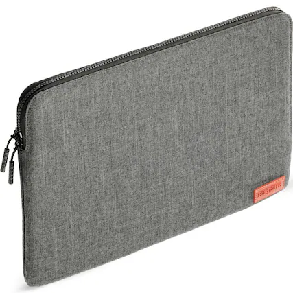 Front. Ruggard - 16" MacBook Pro Laptop Sleeve, Fits Most 16" Laptops, Padded Interior, Water-Resistant Nylon, Easy-Grip Zipper Pulls - Grey.
