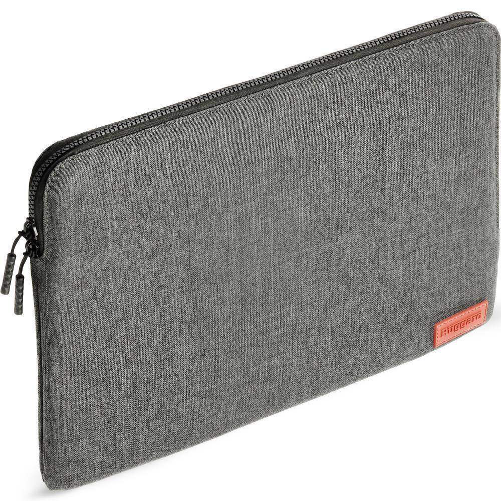 Front. Ruggard - 16" MacBook Pro Laptop Sleeve, Fits Most 16" Laptops, Padded Interior, Water-Resistant Nylon, Easy-Grip Zipper Pulls - Grey.