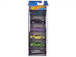 "Fast & Furious" 5 piece Set die Diecast Model Cars by Hot Wheels - Multicolor