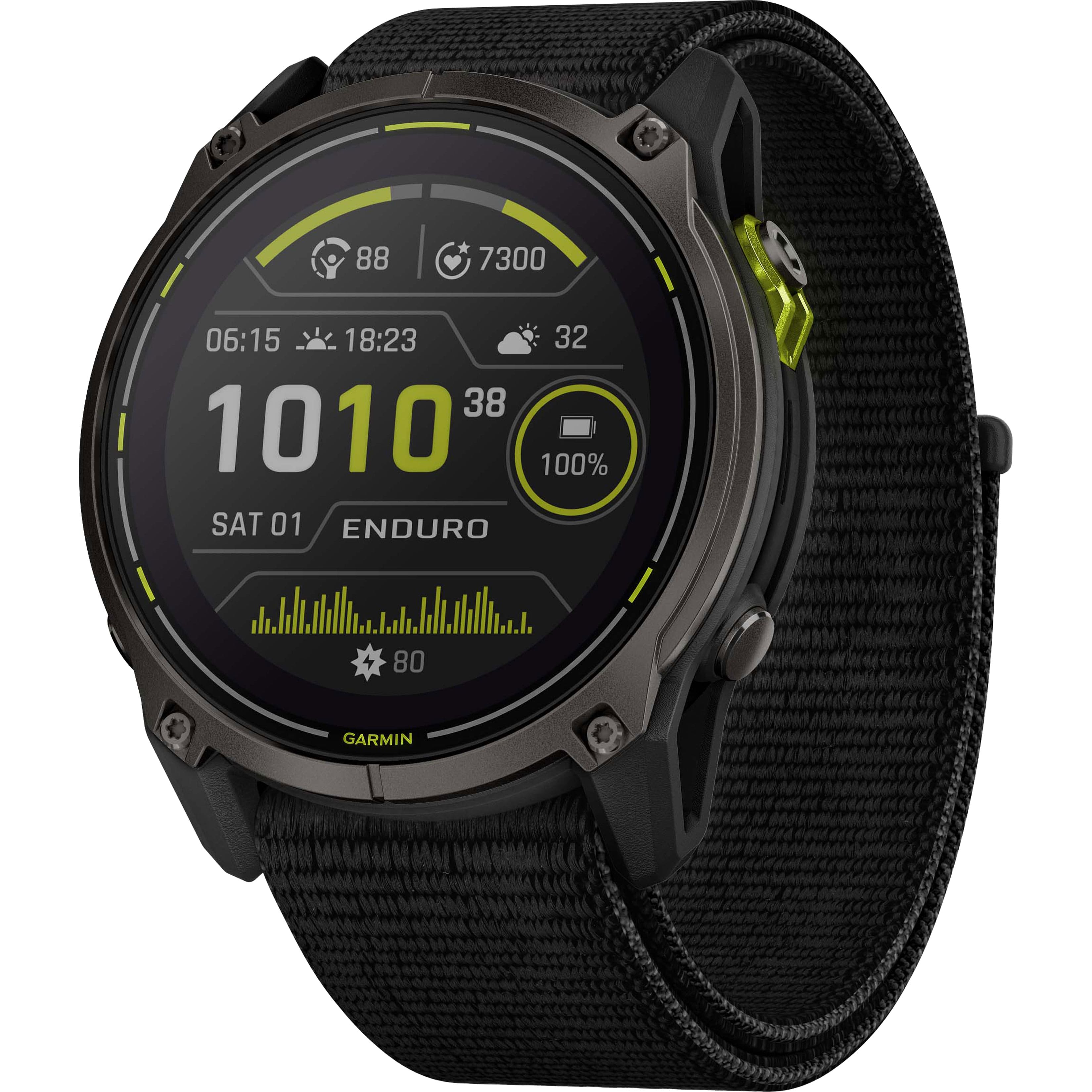 Garmin - Enduro 3 Solar GPS Smartwatch 51mm Fiber-reinforced polymer - Carbon Gray DLC titanium - (2024) - Front_Zoom