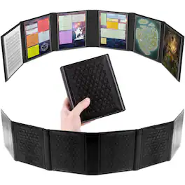 CASEMATIX - Miniature DM Screen - 6-Panel Faux Leather Mini Dungeon Master Screen for TTRPGs, Compact DnD DM Screen