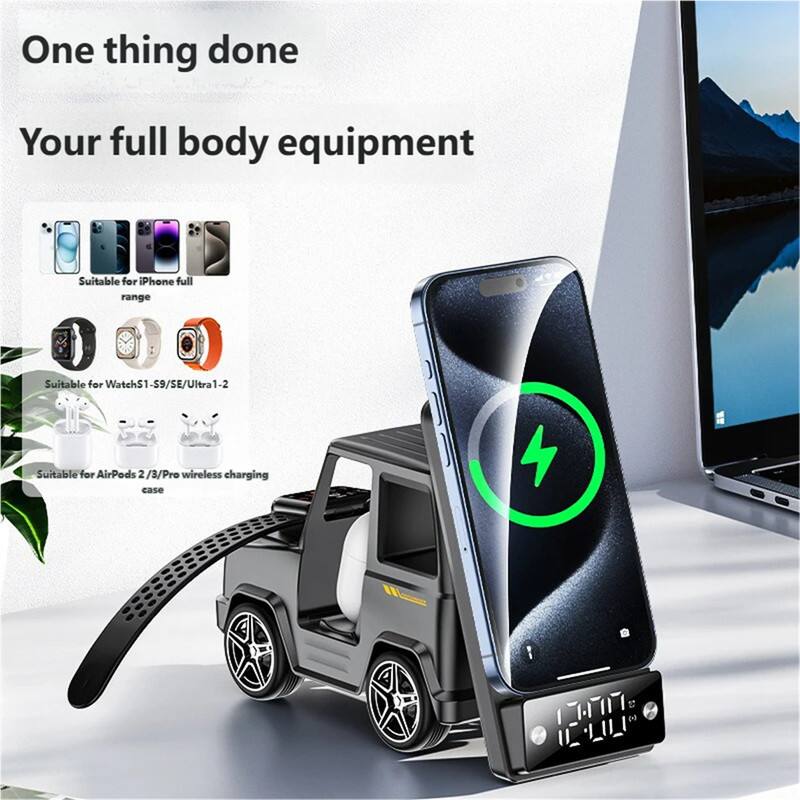 One thing done  
Your full body equipment  

Suitable for iPhone full range  
Suitable for Watch S1-S9/SE/Ultra1-2  
Suitable for AirPods 2 2/3/Pro wireless charging case