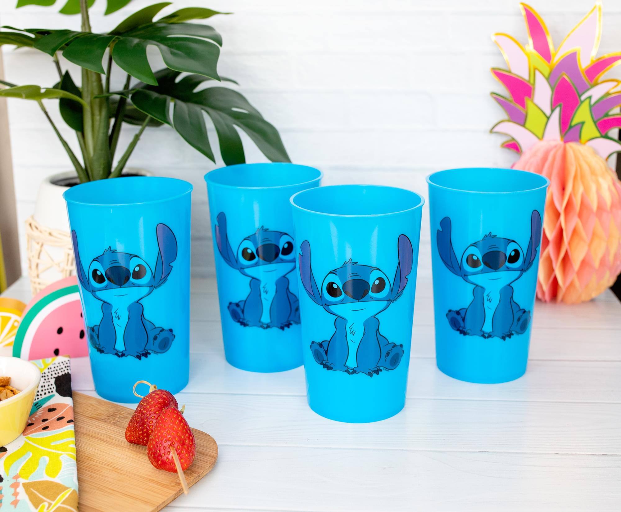 Alt View 10. Silver Buffalo - Disney Lilo & Stitch Color-Changing Plastic Cups | Set of 4 - Blue.