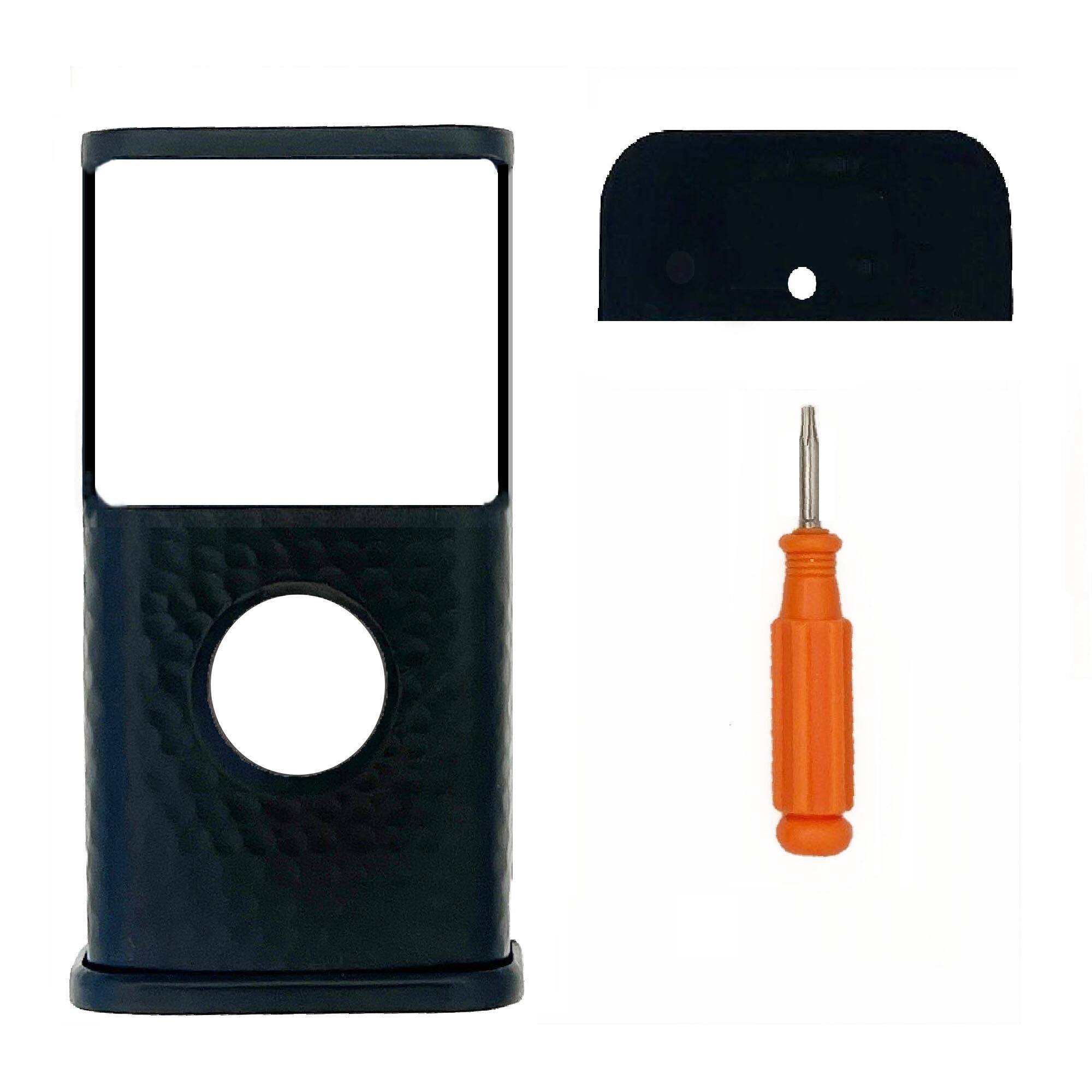 Back. Michael Healy - Hammered Video Doorbell Cover (Ring 3, 3 Plus, 4, Battery Plus and Battery Pro) - Matte Black.