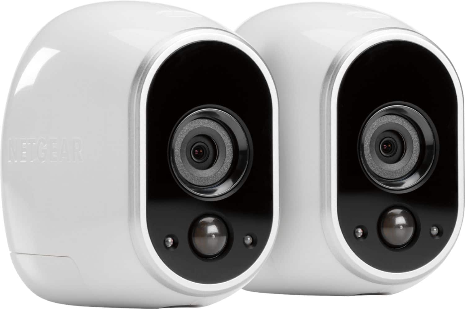 Angle. NETGEAR - Arlo Smart Home Indoor/Outdoor Wireless High-Definition IP Security Cameras (2-Pack) - White/Black.