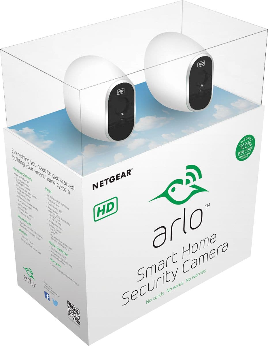 Alt View 11. NETGEAR - Arlo Smart Home Indoor/Outdoor Wireless High-Definition IP Security Cameras (2-Pack) - White/Black.