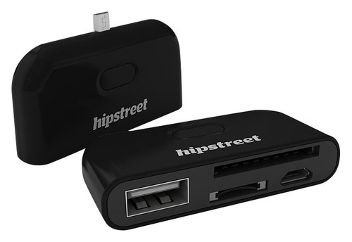  Hipstreet - 4-in-1 Connection Kit for Most Samsung Galaxy and Note Tablets and Mobile Phones - Black