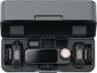 DJI - Mic 3 (2 TX + 1 RX + Charging Case) - Black - Front_Zoom