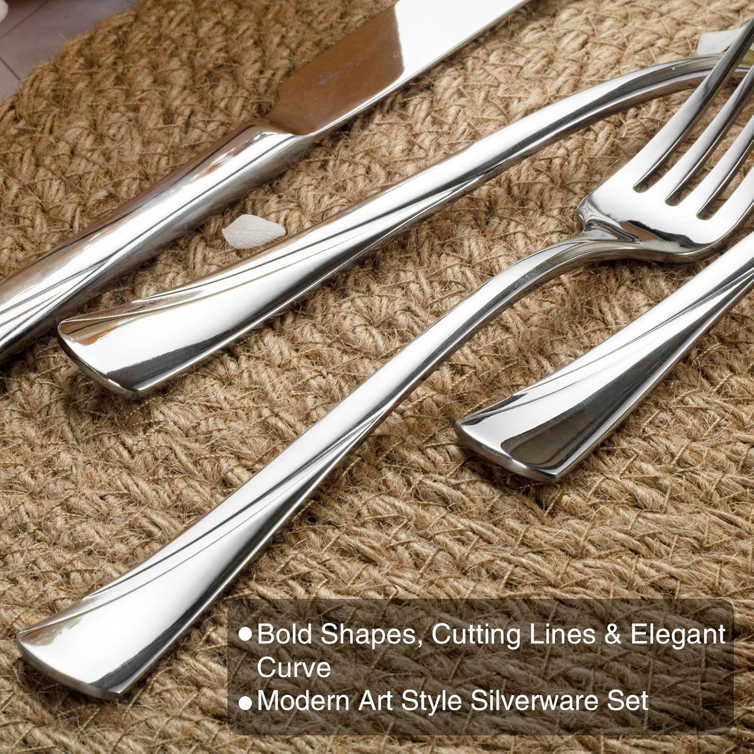 Bold Shapes, Cutting Lines & Elegant Curve Modern Art Style Silverware Set

- Bold Shapes, Cutting Lines & Elegant Curve
- Modern Art Style Silverware Set