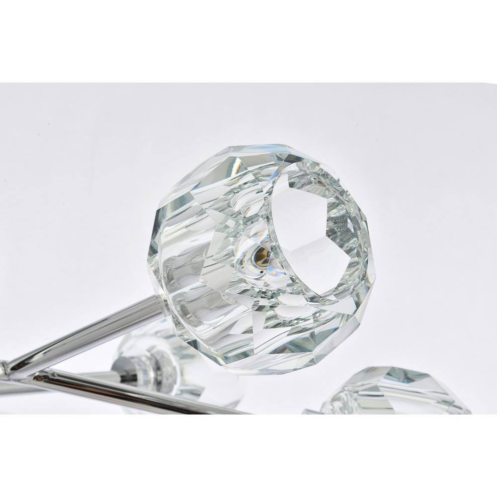 Alt View 1. Elegant Lighting - Graham 8 Light Pendant in Chrome - Chrome And Clear.