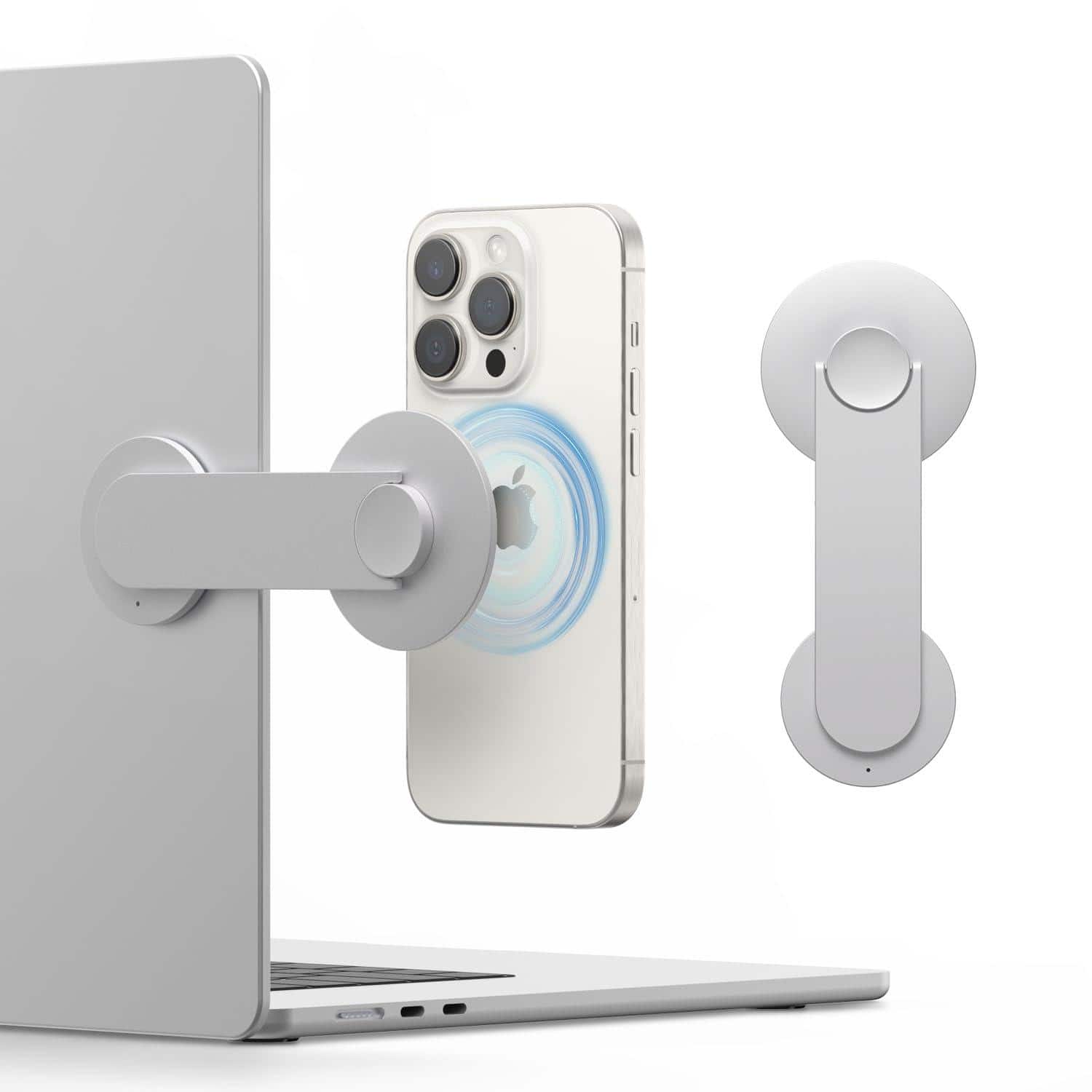 COTTAGE - Magnetic Laptop Phone Holder Mount Compatible With Magsafe Adjustable Monitor Side Slim Portable Foldable M - Default