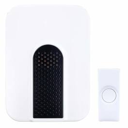 HEATH ZENITH - Black/White Plastic Wireless Plug-In Door Chime Kit