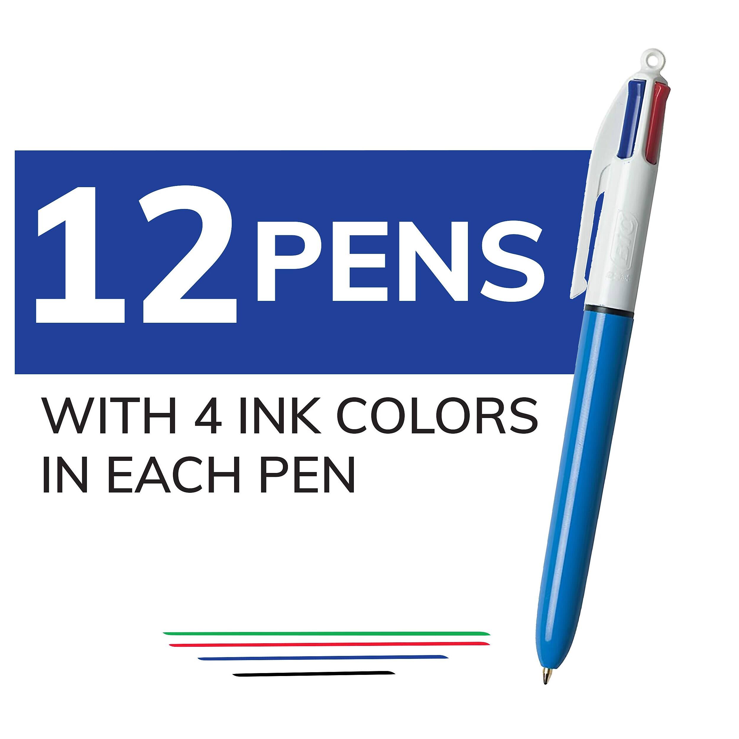 12 PENS WITH 4 INK COLORS IN EACH PEN