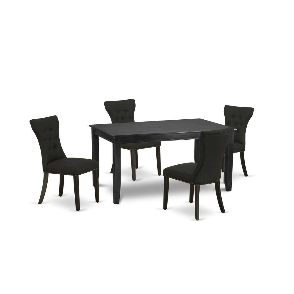 Angle. East West Furniture - Dining Room Set Black - Black.