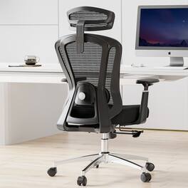 Forest'nSky - High Back Ergonomic Office Chair with 3D Adjustable Armrests & Headrest - Black