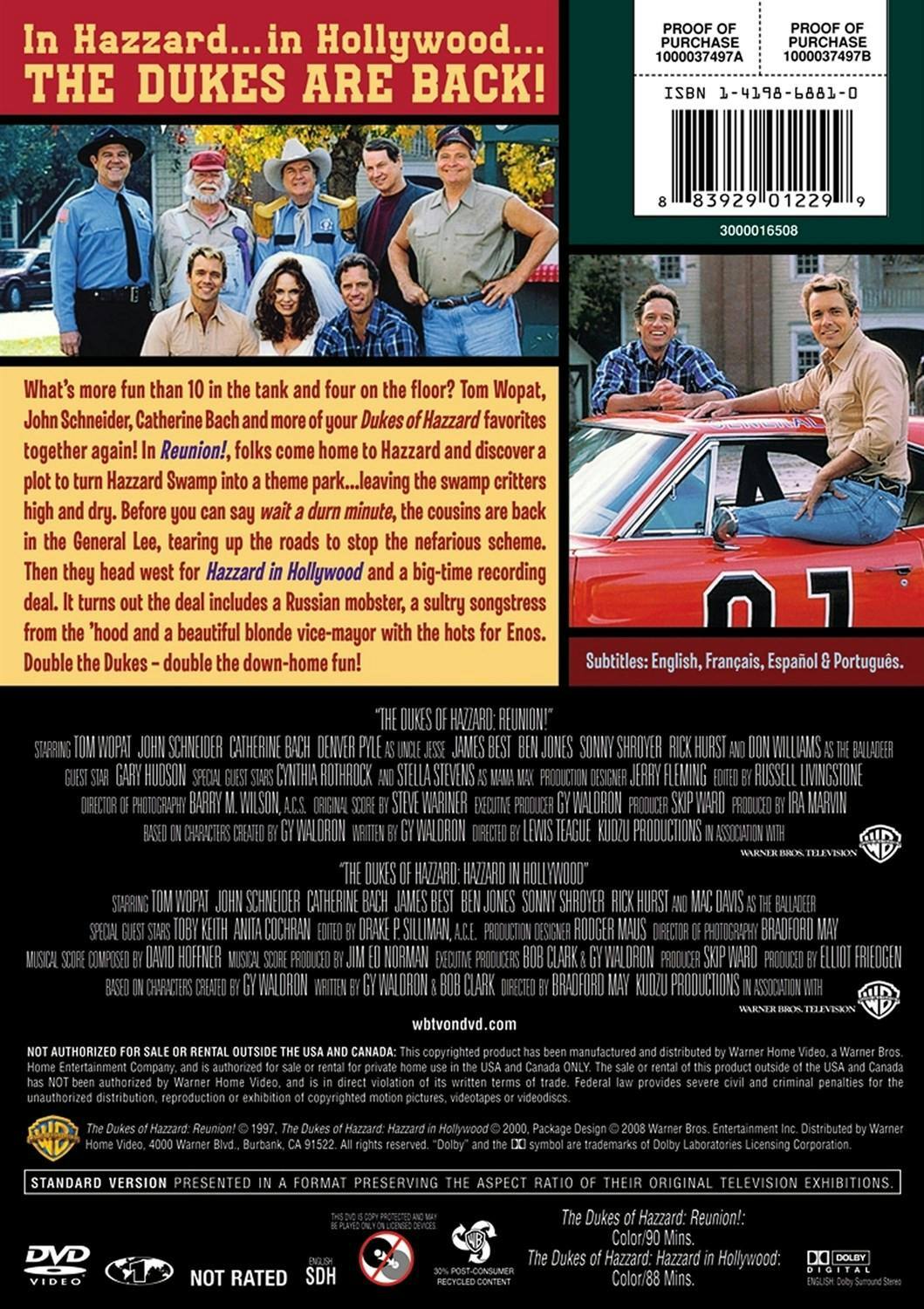 Back. The Dukes of Hazzard - 2-movie Collection (DVD Double Feature) [DVD].
