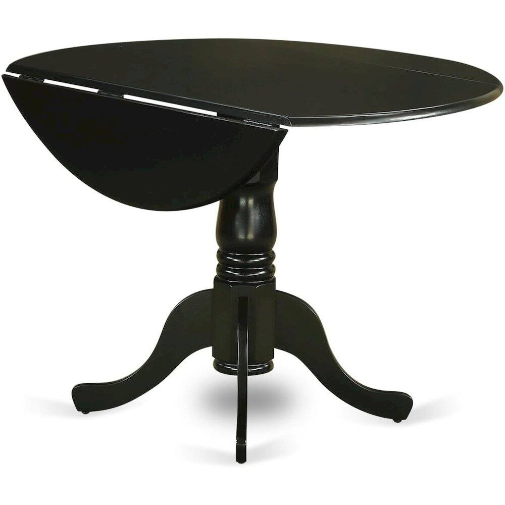 Alt View 8. FurniFact - Black Round Dining Table Set for 4 – Kitchen Table Chairs Set of 4 Wood - Brown.