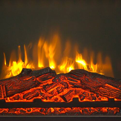 Alt View 9. Winado - 18 Inch White Wood Cabinet Style 1400W Single Color / Fake Wood / Heating Wire / With Small Remote Control Movement - White.