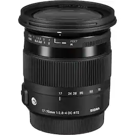 Sigma - 17-70mm f/2.8-4 DC Macro OS HSM Lens for Canon (International Model) - Black