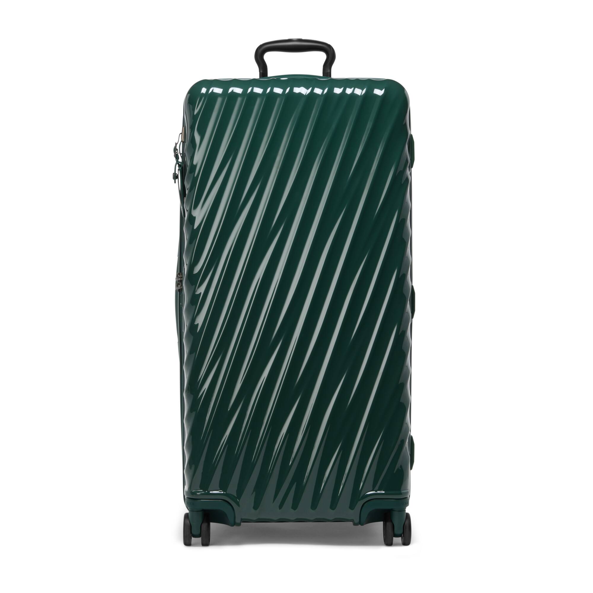 Front. TUMI - 19 Degree Large Rolling Trunk Spinner Suitcase - Deep Pine.