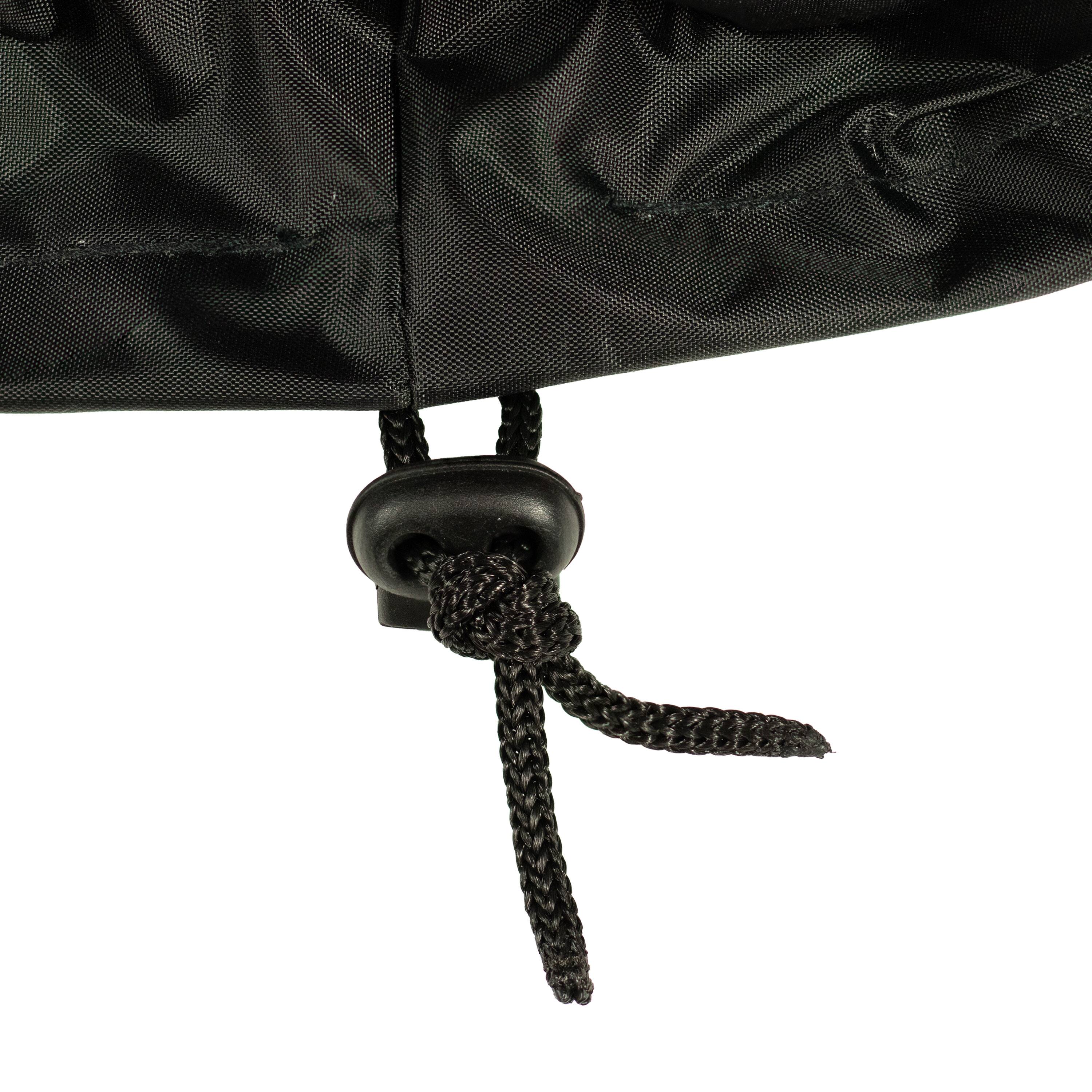 Alt View 3. Sunnydaze - 420D Oxford Cloth Fire Pit Cover - 22.5” Round x 16” H - Black.