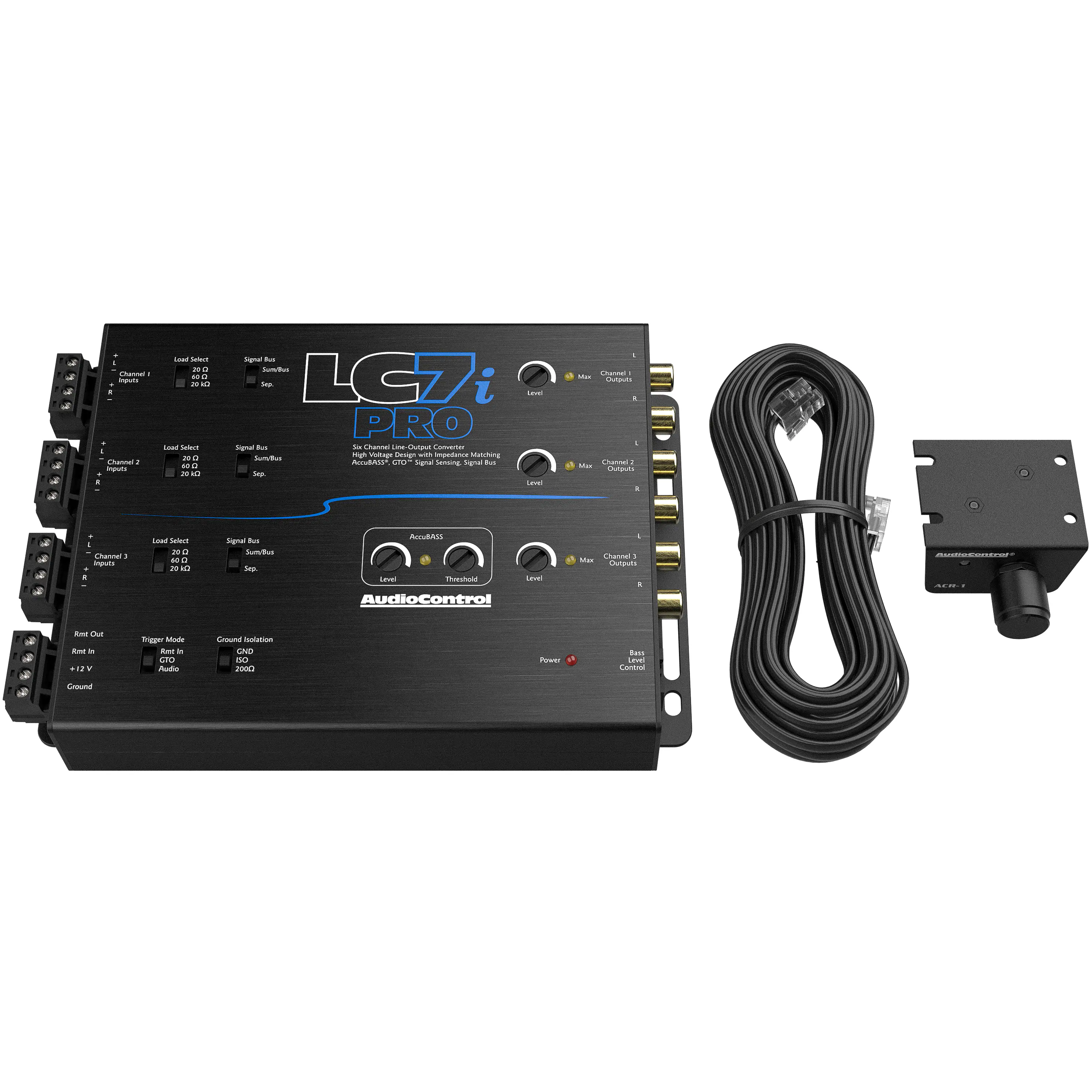 AudioControl - 6-Channel Active Line Output Converter with AccuBASS and Subwoofer Control - Black