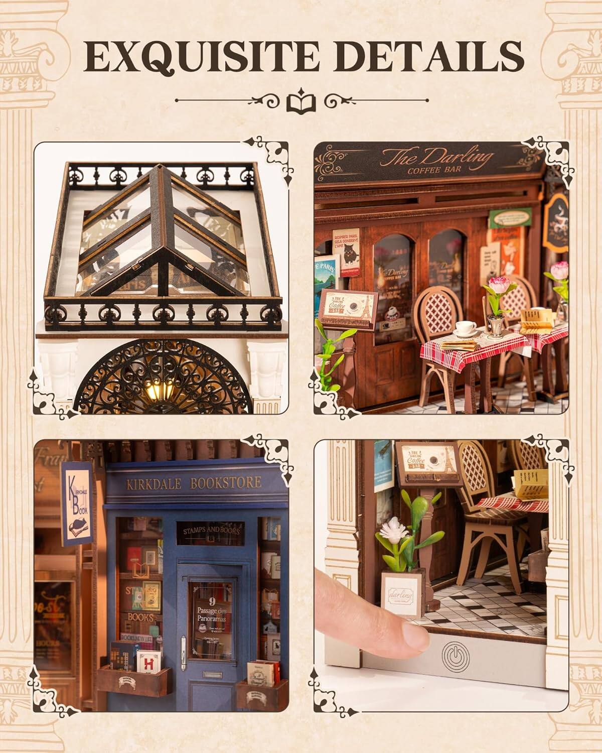 EXQUISITE DETAILS

The Darling COFFEE BAR

KIRKDALE BOOKSTORE

STAMPS AND BOOKS

9 Passage des Panoramiques

COCKTAIL

H