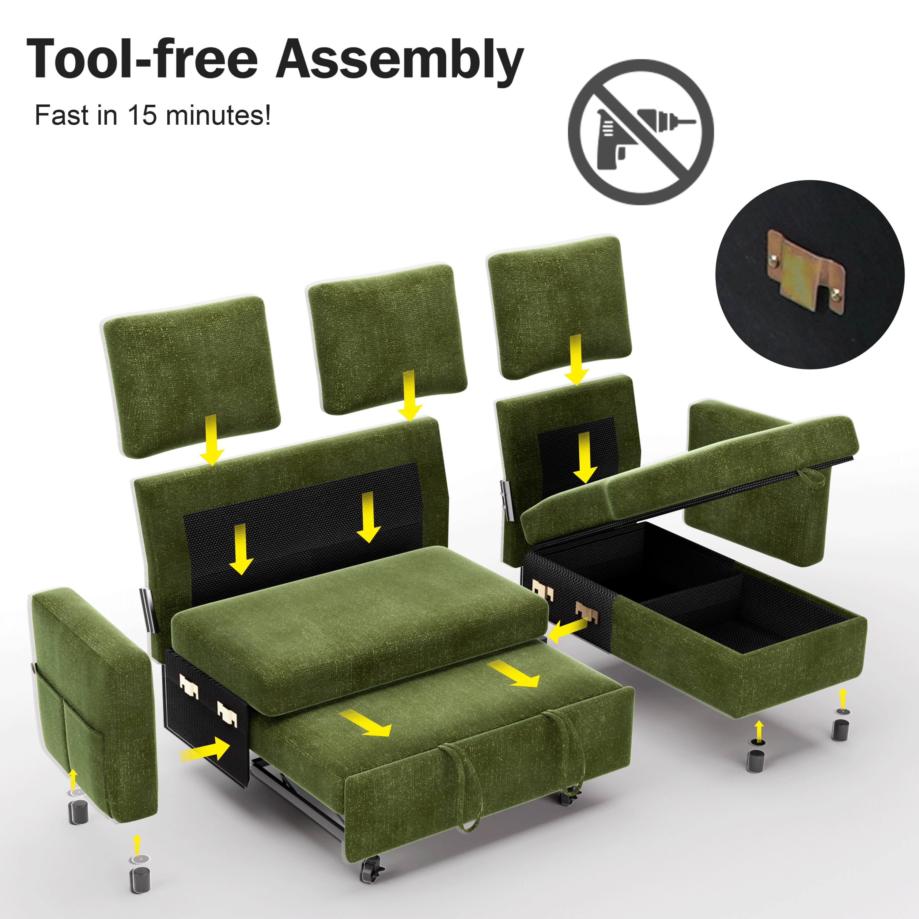 Tool-free Assembly  
Fast in 15 minutes!