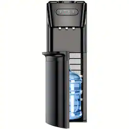 Manastin - Bottom‑Loading Water Dispenser, Three Temperature (cold/hot/warm) with Child Lock, for 3‑gallon or 5‑gallon Water Jugs - Black