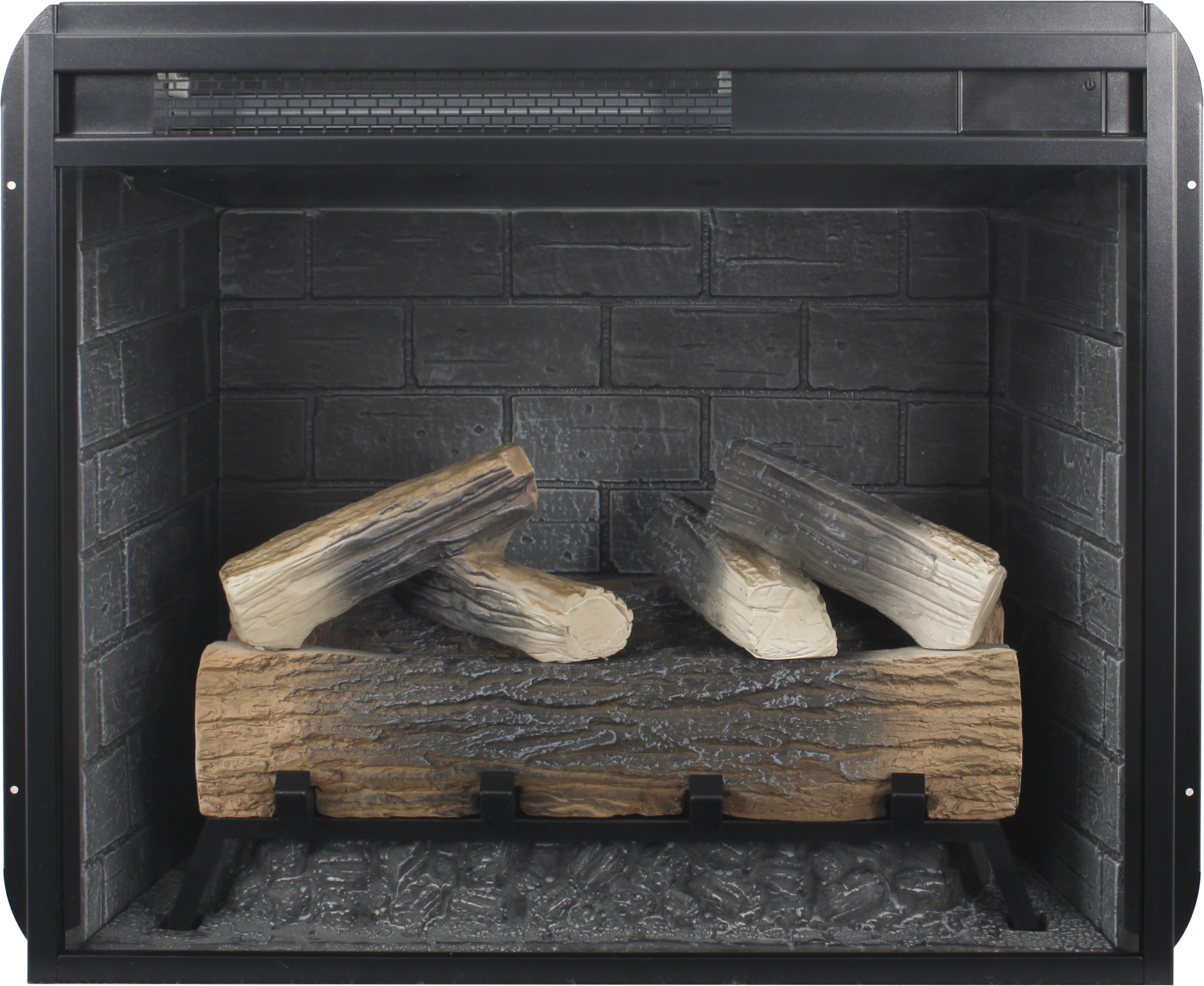 Alt View 2. Aukfa - 23" Infrared Electric Fireplace Insert - Realistic Log & Flame, Remote Control with Timer, Overheating Protection.