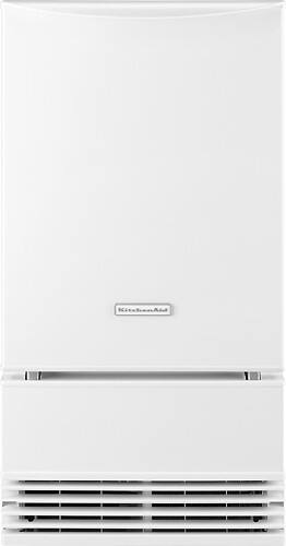 Front Standard. KitchenAid - 18" 50-Lb. Built-In Icemaker - White.