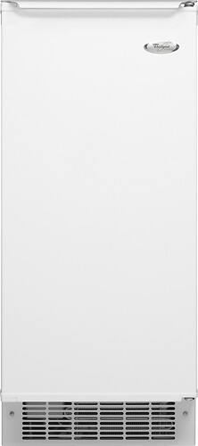 Front Standard. Whirlpool - 15" 50-Lb. Built-In Icemaker - White-on-White.