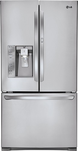  LG - 29.0 Cu. Ft. French Door Refrigerator with Thru-the-Door Ice and Water - Stainless-Steel