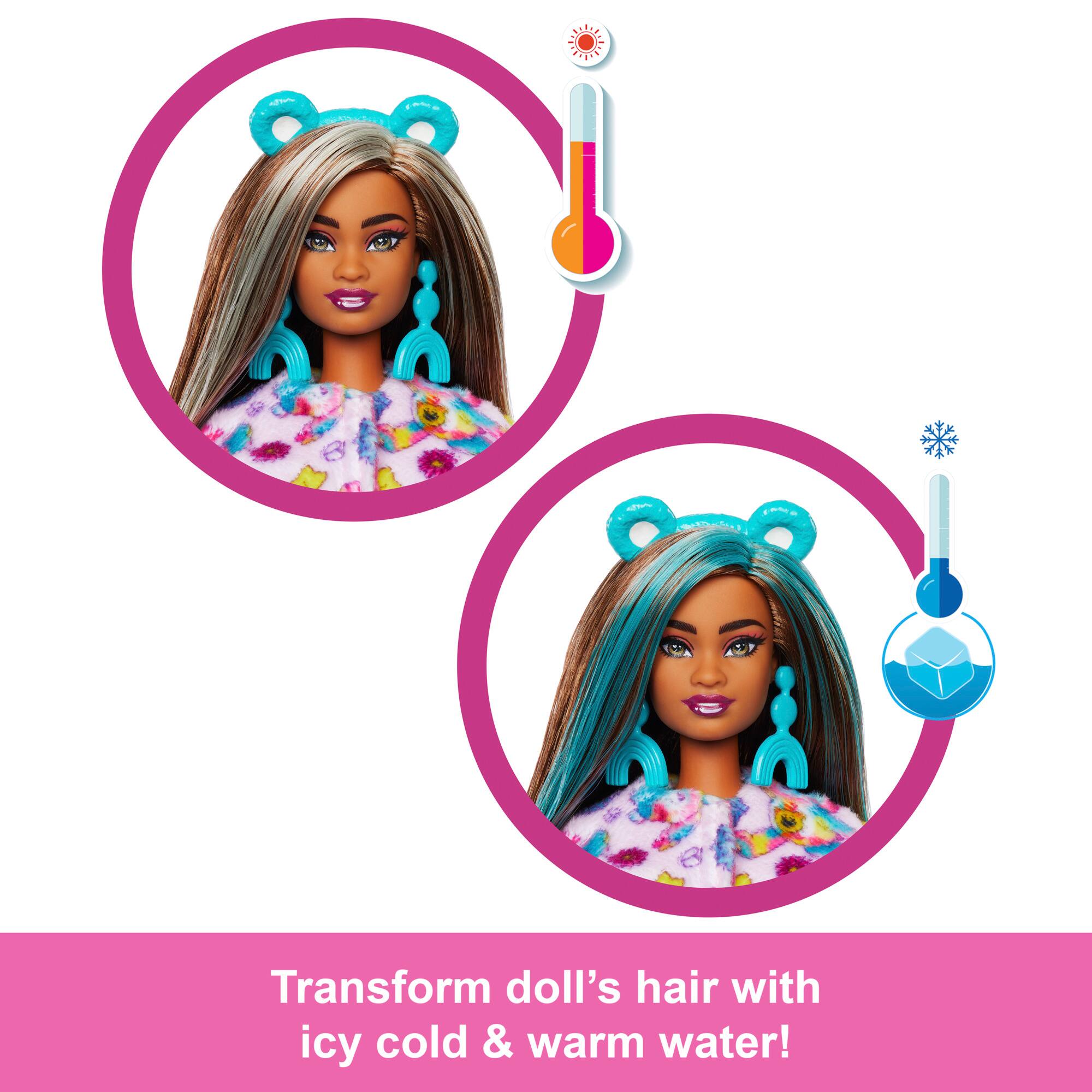 Transform doll's hair with icy cold & warm water!