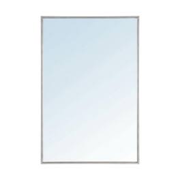 Elegant Decor - Metal frame Rectangle Mirror 24 inch - Silver