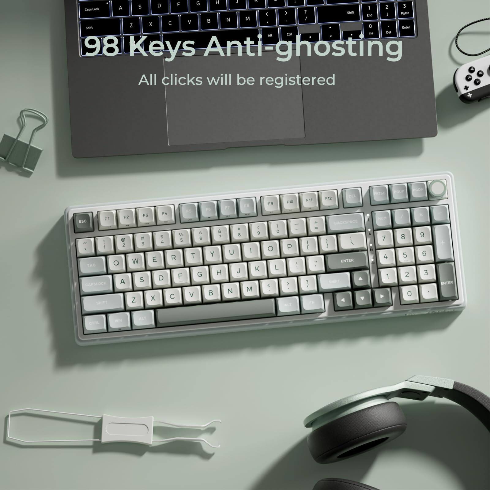 98 Keys Anti-ghosting  
All clicks will be registered