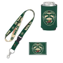 WinCraft - Minnesota Wild 25th Anniversary Primary Logo Three-Piece Fan Pack - Multicolor