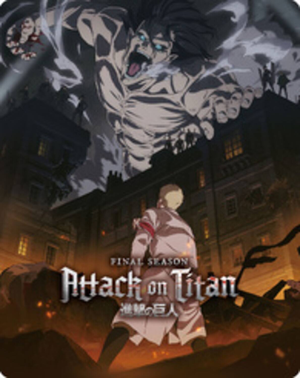 Front. Attack On Titan: The Complete Final Season - Limited All-Region UHD (Steelbook)   - 4K Blu-Ray.