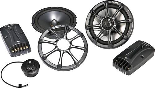 Front Standard. Kicker - KS 6" Component Speakers with 1" Tweeter (Pair).